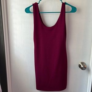 Maroon body con dress
